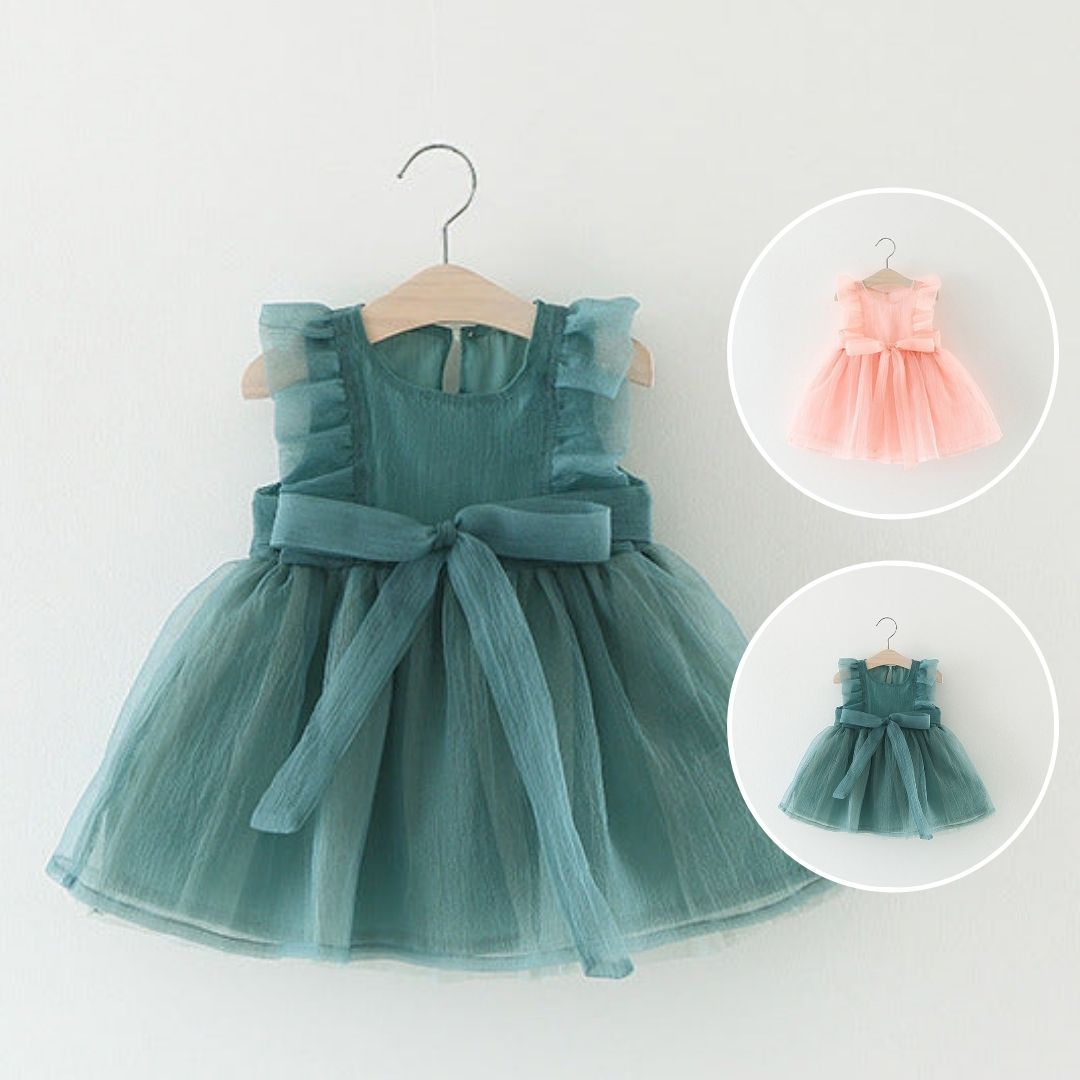 [340154] - Dress Kekinian Fashionable Anak Perempuan - Motif Tassel Sleeve