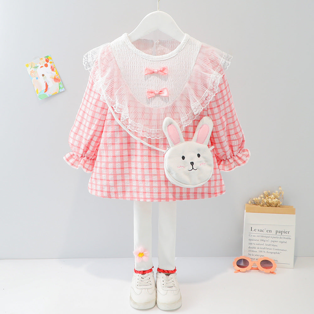 [340162] - Setelan Anak Trendy - Motif Rabbit Ribbon