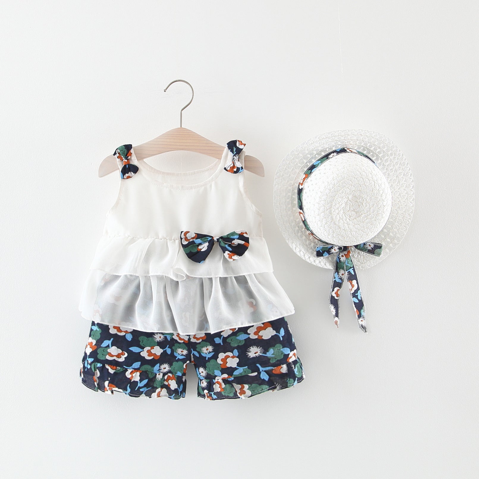 [340182] - Setelan Ootd Blouse Fashionable Anak - Motif Flower Ribbon
