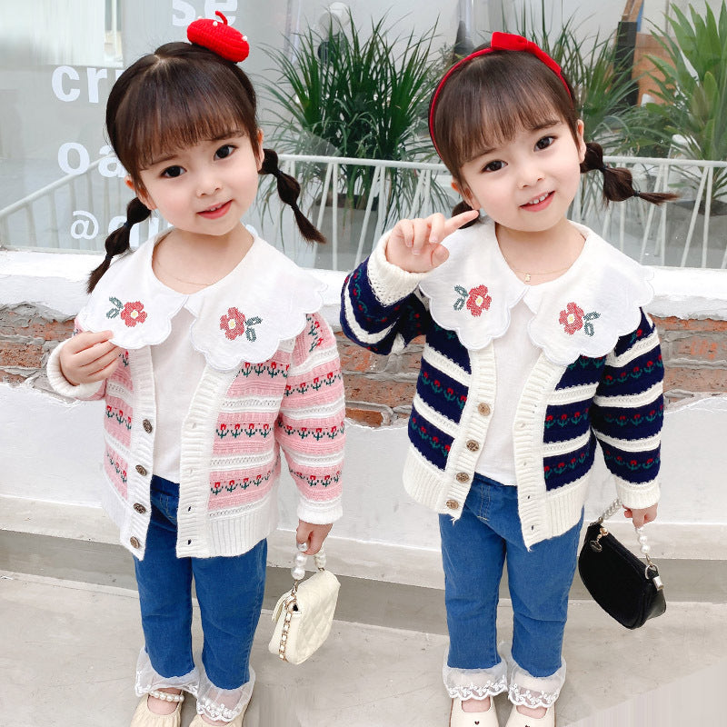 [340183] - Setelan 3 In 1 Anak Perempuan Style - Motif Leafy Flowers