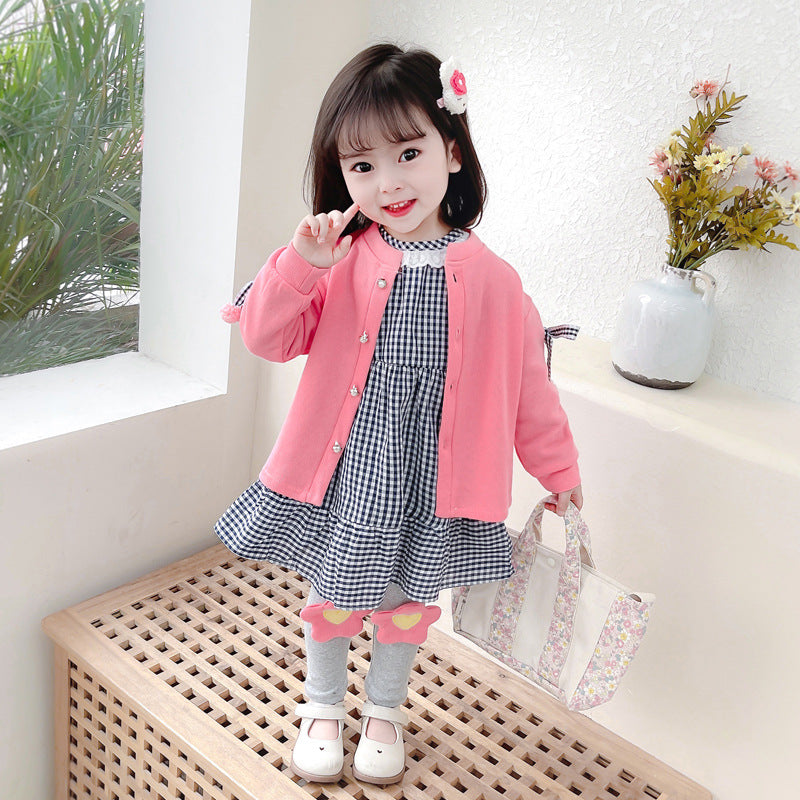 [340185] - Setelan Ootd Anak Trendy - Motif Checkered Line