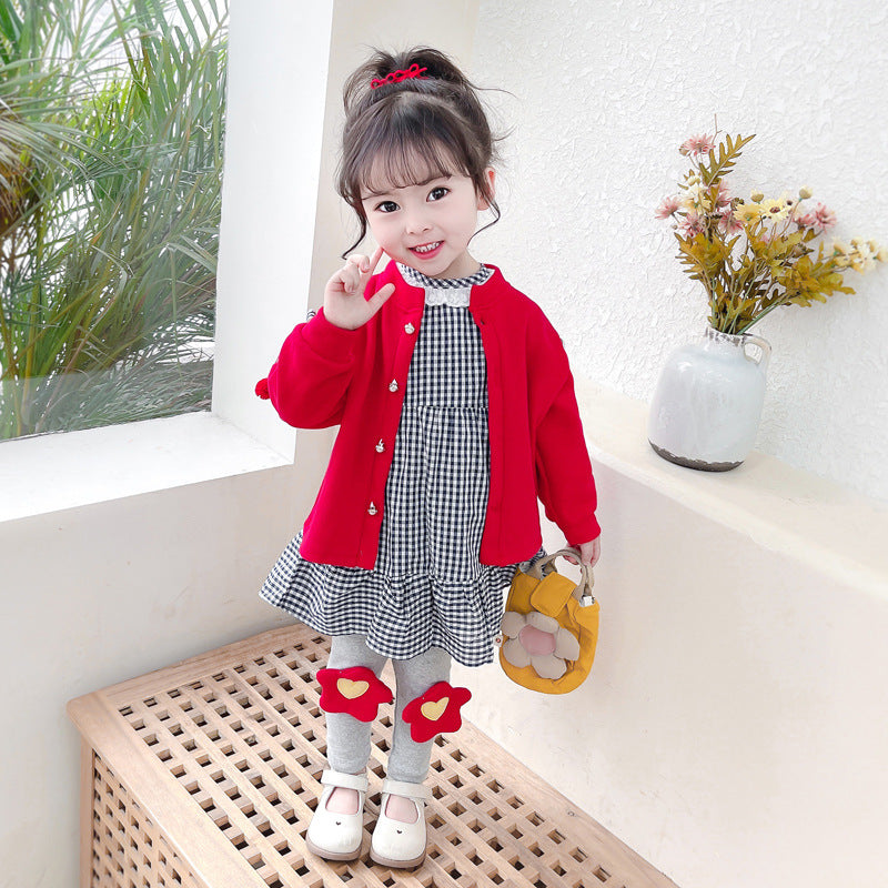 [340185] - Setelan Ootd Anak Trendy - Motif Checkered Line