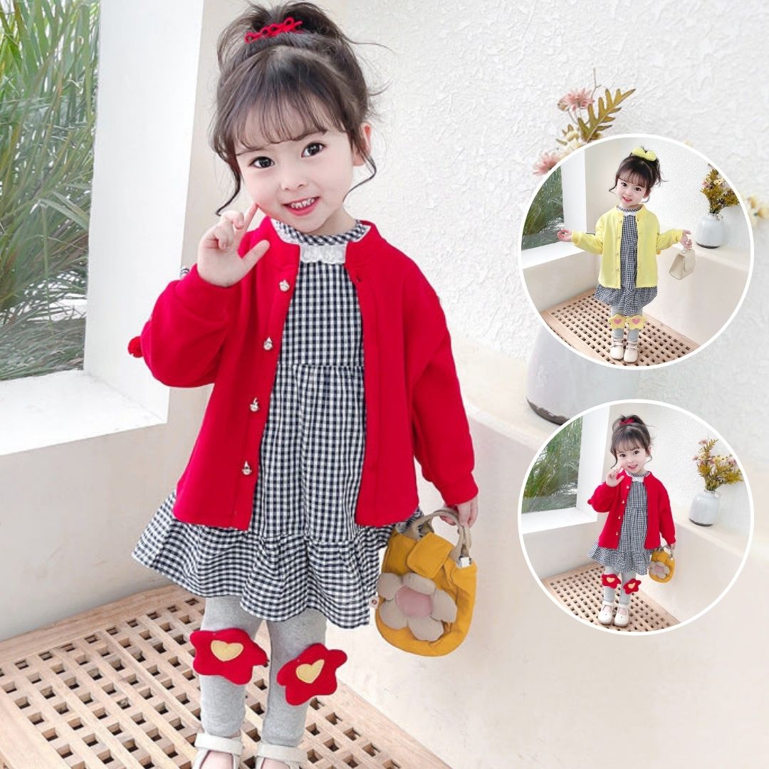 [340185] - Setelan Ootd Anak Trendy - Motif Checkered Line