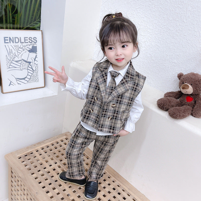 [340197] - Setelan Trendy Ootd 3 in 1 Anak - Motif Casual Line