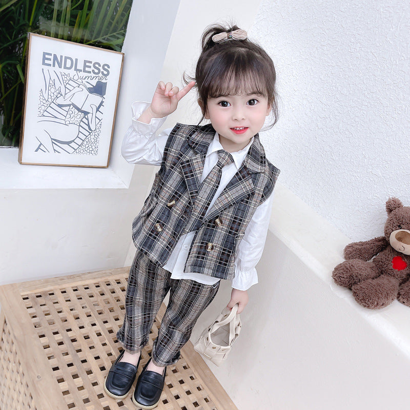 [340197] - Setelan Trendy Ootd 3 in 1 Anak - Motif Casual Line