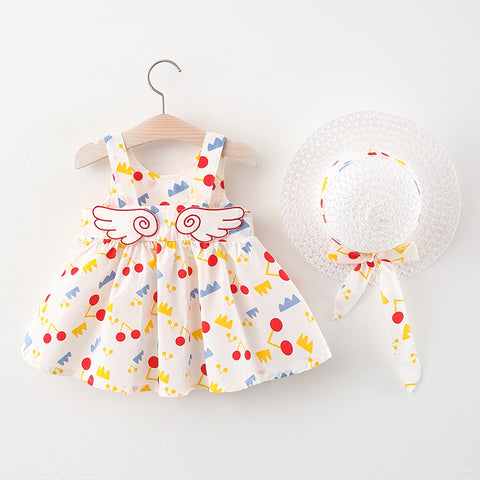 [340241] - Dress 3D Pantai Lengan Kutung Anak Perempuan - Motif Little Wing