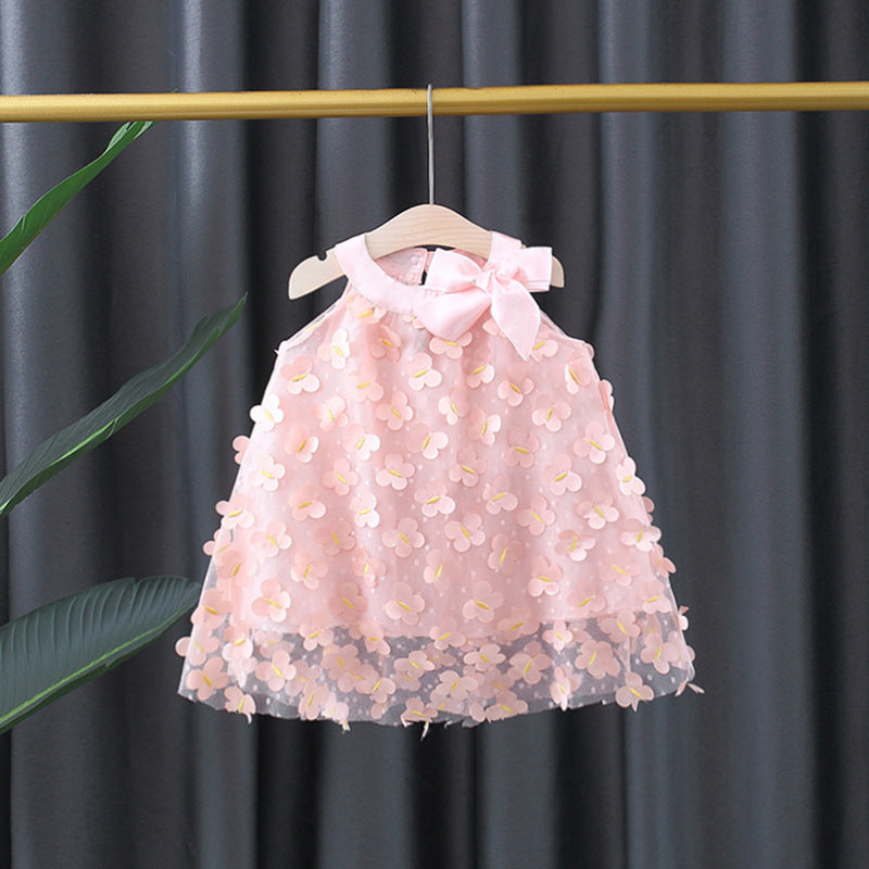 [340257] - Dress Kupu Lengan Kutung Anak Perempuan - Motif Dew Butterfly