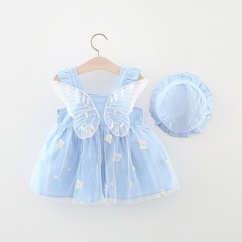 [340270] - Dress 3D Kupu-Kupu Lengan Kutung Anak Perempuan - Motif Butterfly Wings