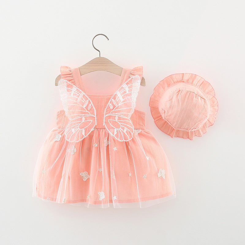 [340270] - Dress 3D Kupu-Kupu Lengan Kutung Anak Perempuan - Motif Butterfly Wings
