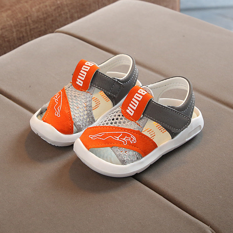[343127-ORANGE] - Sepatu Sandal Anak / Sepatu Sandal Import - Motif Bending Net