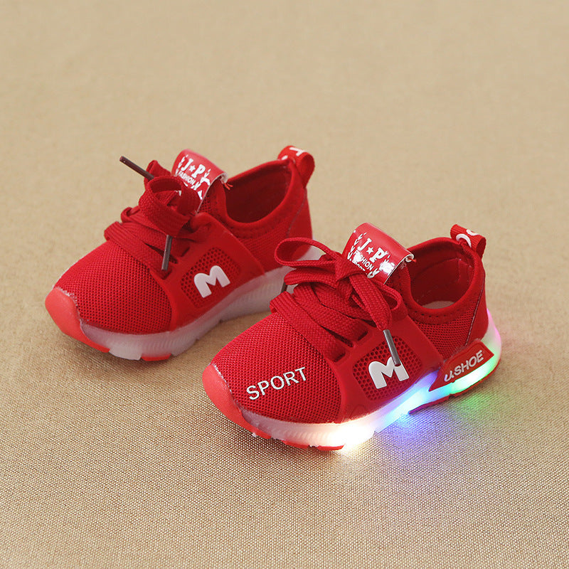 [343188] - Sepatu Lampu Trendy Anak Import - Motif Porous Sports