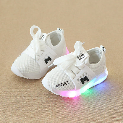 [343188] - Sepatu Lampu Trendy Anak Import - Motif Porous Sports