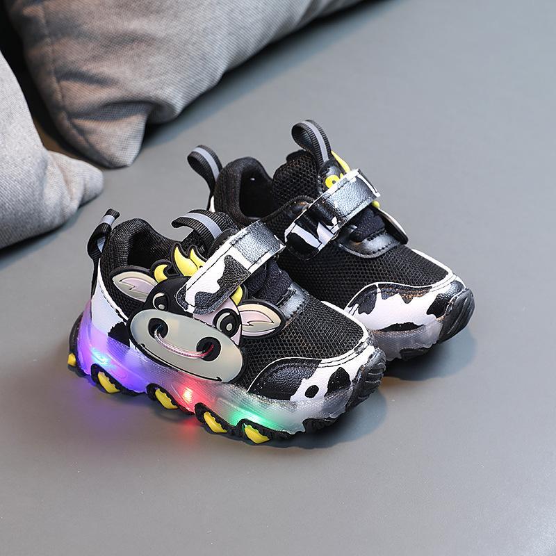 [343203] - Sepatu Lampu / Sepatu Trendy Anak Import - Motif Cool Cow