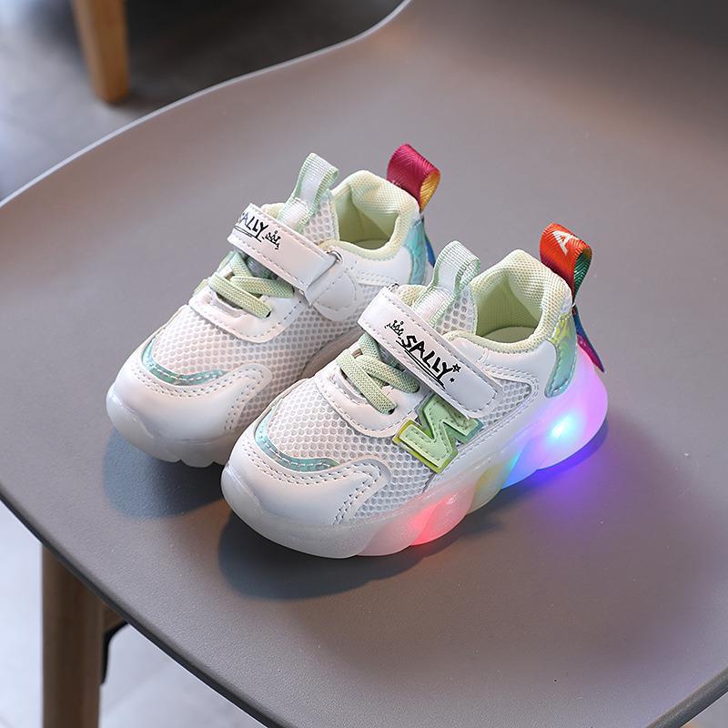 [343219] - Sepatu Sneaker Lampu Anak Trendy Import - Motif Litte Zigzag