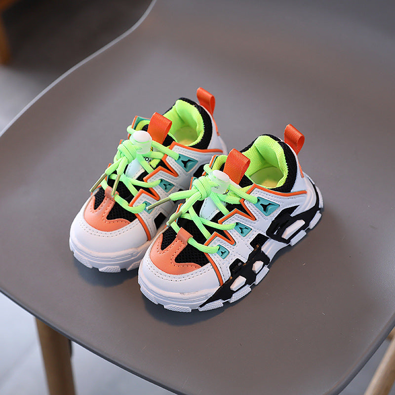 [343281] - Sepatu Gaya Dad Sneakers Kasual Anak Cowok Cewek - Motif Colorful