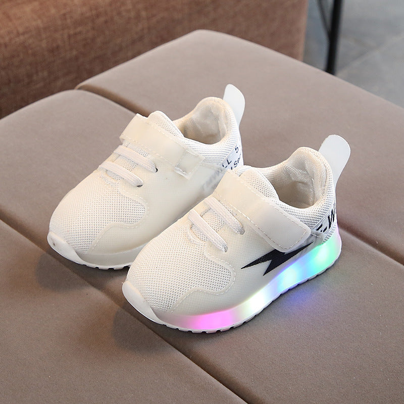 [343261] - Sepatu Lampu LED Sneakers Anak Cowok Cewek - Motif Tilt Lightning