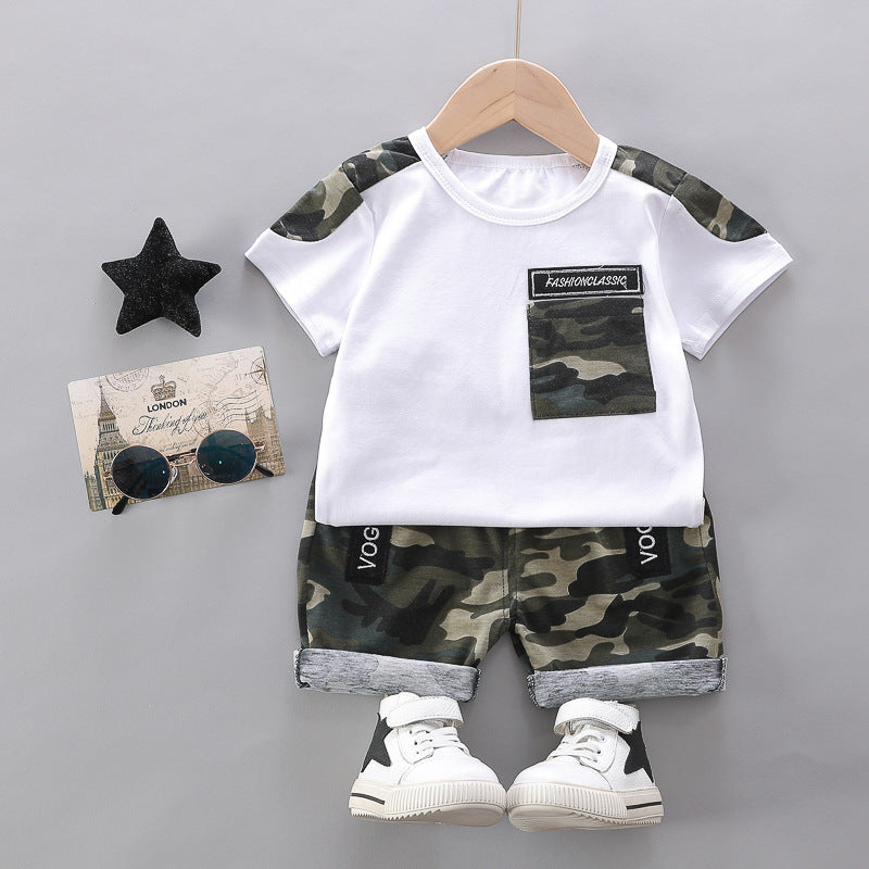 [345215-WHITE ARMY] - Setelan Jalan Anak / Setelan Anak Import - Motif Classic Army