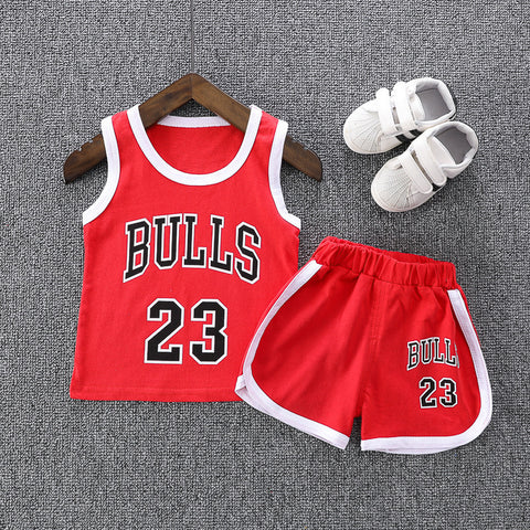 [345246-RED] - Setelan Kutung Homewear Anak - Motif Sport 23