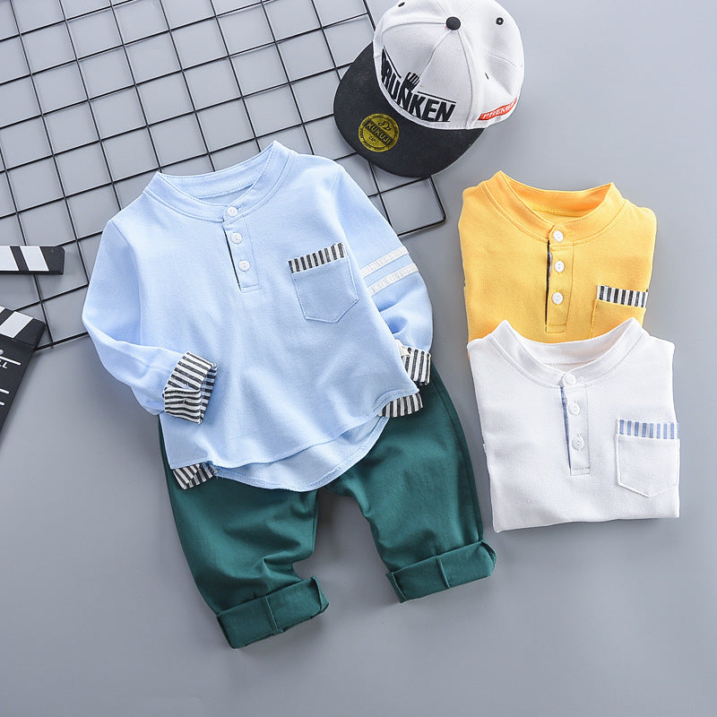 [345254] - Setelan Kemeja Koko Anak - Motif Arm Line
