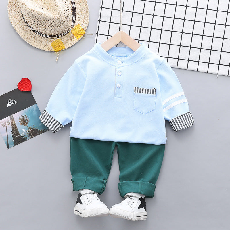 [345254] - Setelan Kemeja Koko Anak - Motif Arm Line