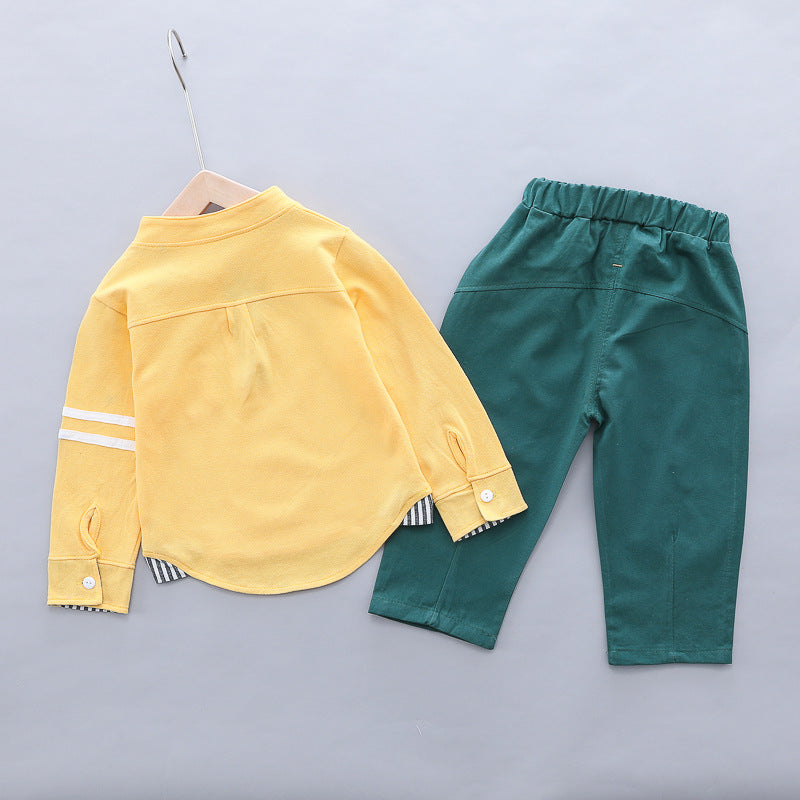 [345254] - Setelan Kemeja Koko Anak - Motif Arm Line