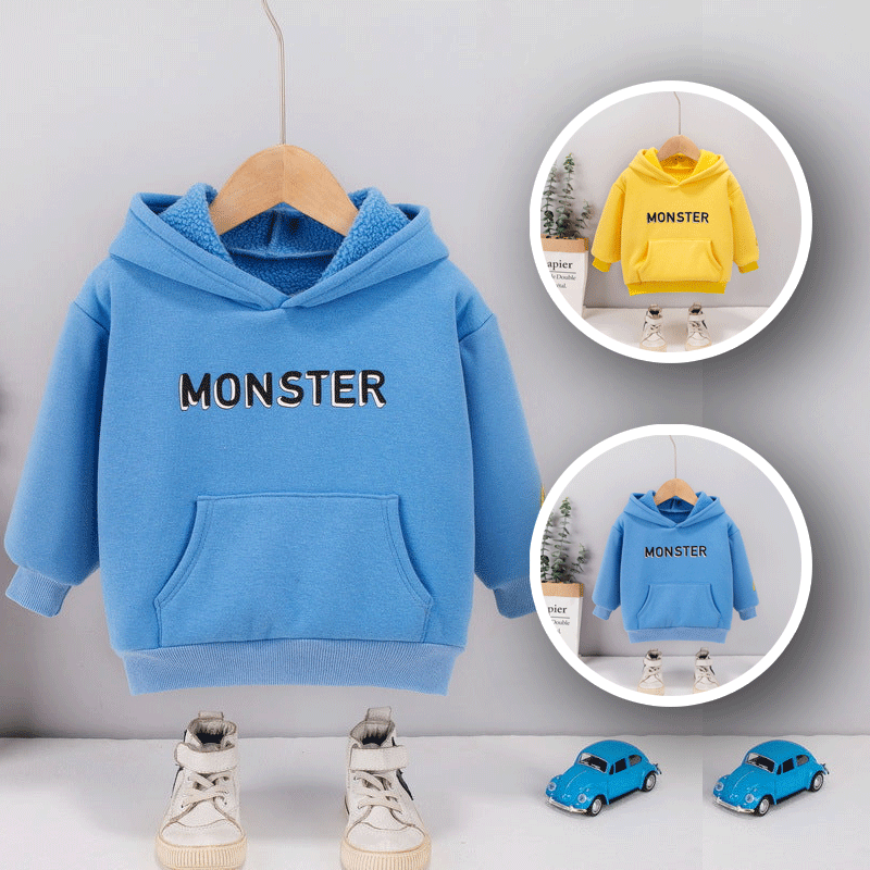 [345266] - Atasan Sweater Hype Anak - Motif Monster Writing