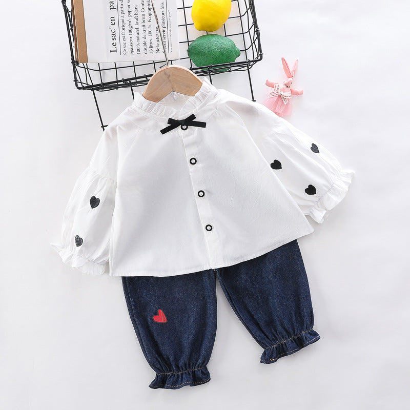 [345296] - Setelan Anak Perempuan - Motif Heart Shape