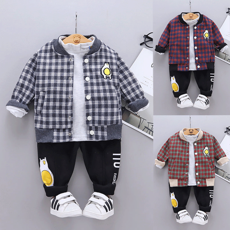 [345301] - Setelan Jaket Kaos Turtleneck Anak 3 in 1 - Motif Bear Belly