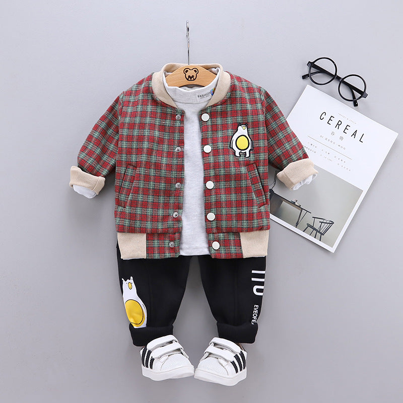 [345301] - Setelan Jaket Kaos Turtleneck Anak 3 in 1 - Motif Bear Belly