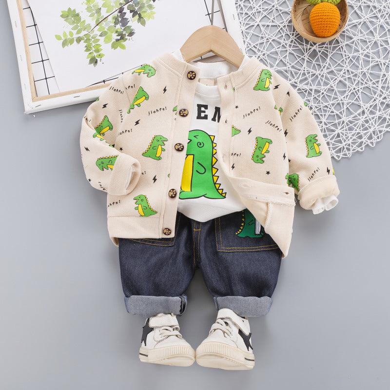 [345303] - Setelan Jaket Anak 3 in 1 - Motif Baby Dino