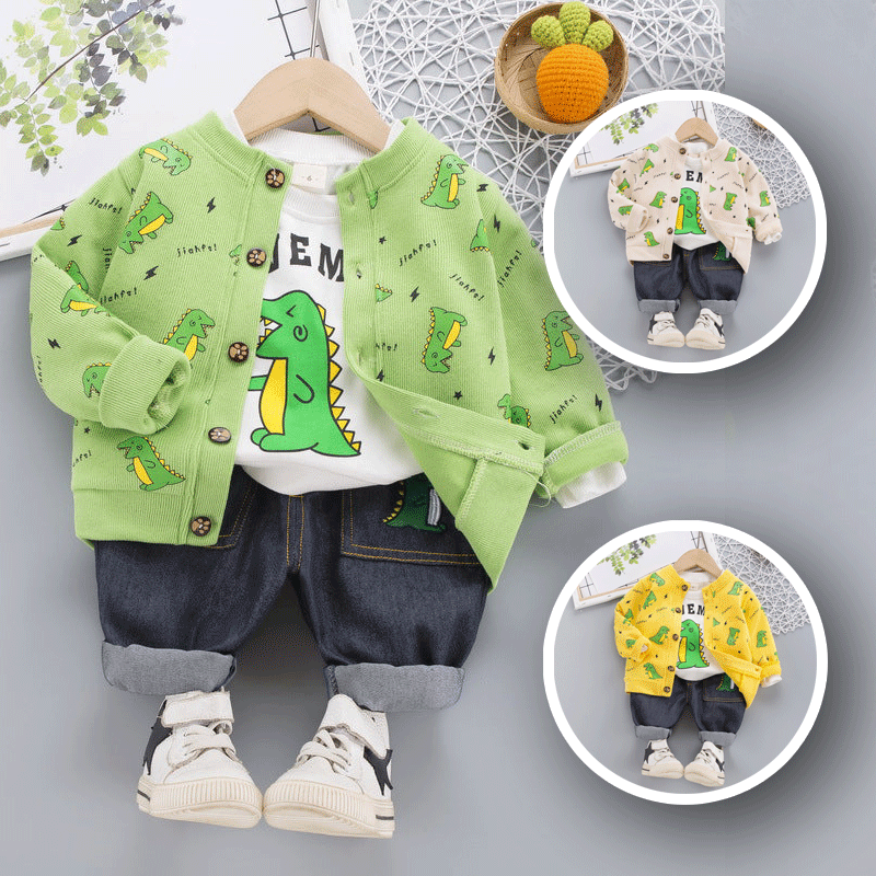 [345303] - Setelan Jaket Anak 3 in 1 - Motif Baby Dino