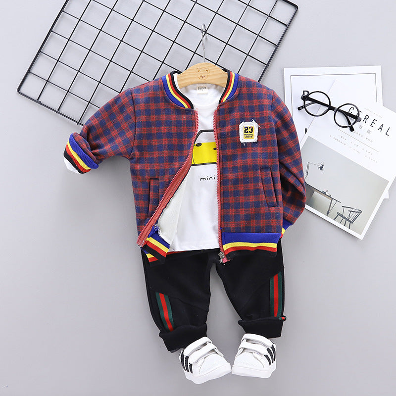 [345306] - Setelan Jaket Kaos Anak 3 in 1 - Motif 23 Square Box