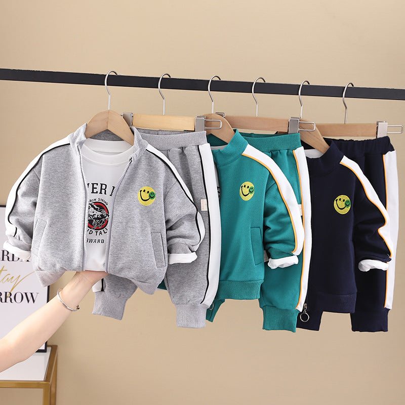 [345346] - Setelan 3 in 1 Jaket Sport Turtleneck Celana Panjang Anak Laki-Laki - Motif Ever Horse