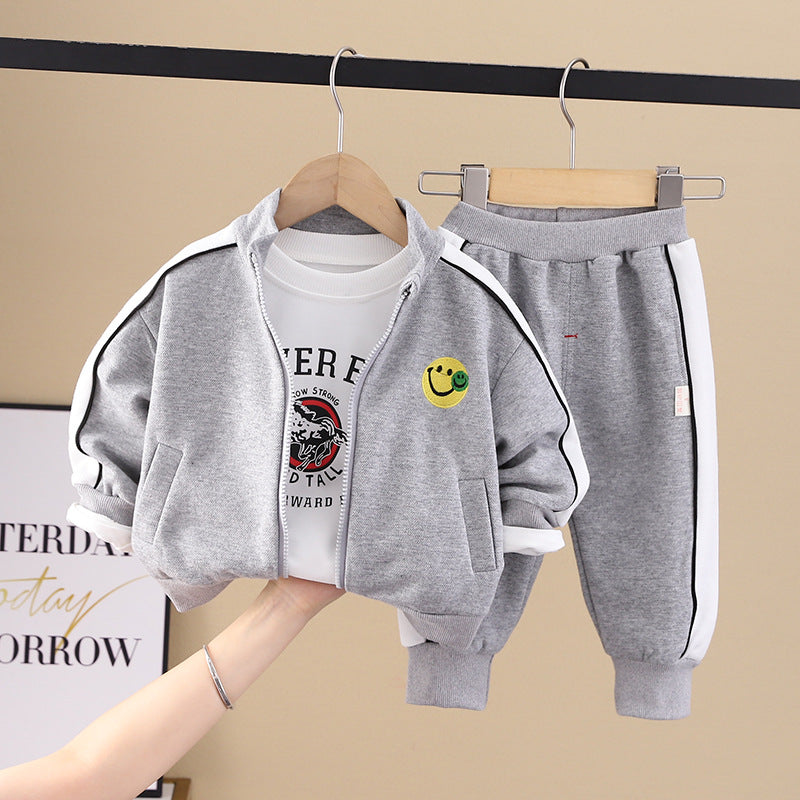 [345346] - Setelan 3 in 1 Jaket Sport Turtleneck Celana Panjang Anak Laki-Laki - Motif Ever Horse