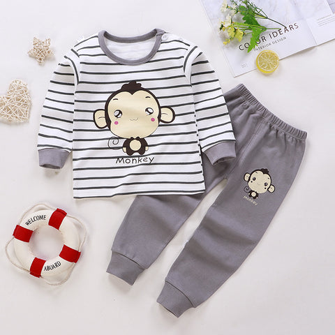 jual [351108] - Baju Tidur Anak / Piyama Anak / Setelan Tidur Anak - Motif Little Monkey 