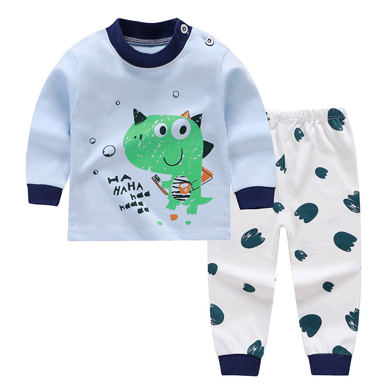 jual [351116] -  Setelan Tidur Anak / Baju Tidur Anak / Piyama Anak - Motif Green Dino 