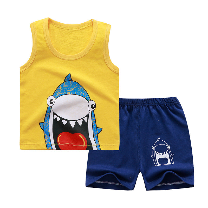 [351133] - Setelan Tanpa Lengan Anak - Motif Sharks Laughing