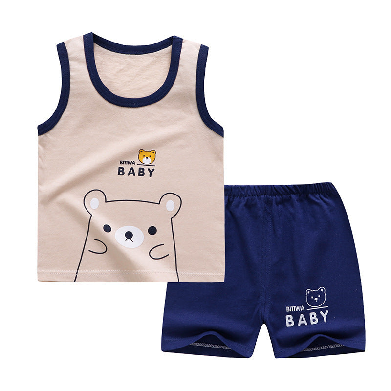 [351135] - Setelan Tanpa Lengan Anak - Motif Cute Hamster