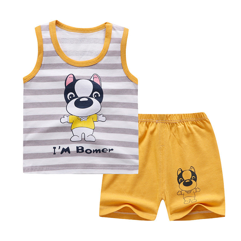 [351145] - Setelan Tanpa Lengan Anak - Motif Bomer Dog