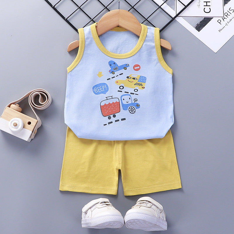 [351217] - Setelan Homewear Kutung Anak - Motif Otomotif Beep