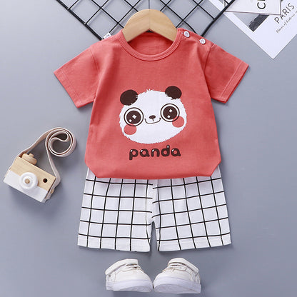 [351231] - Setelan Homewear Pendek Anak - Motif Cute Panda