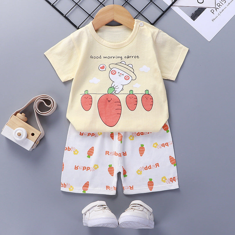[351238] - Setelan Homewear Pendek Anak - Motif Rabbit Radish