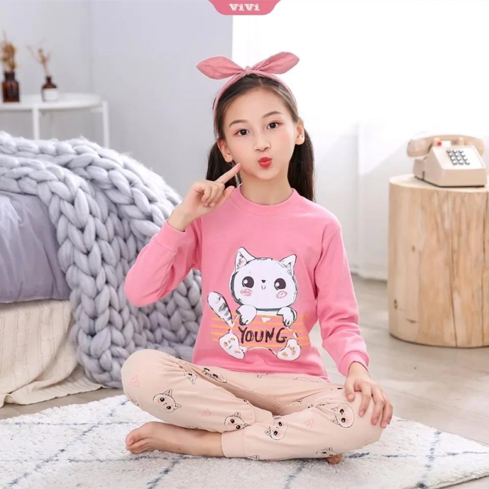 [351245] - Setelan Piyama Anak / Baju Tidur - Motif Beautiful Cat