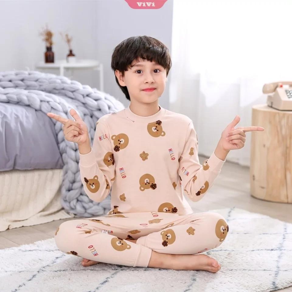 [351246] - Setelan Piyama Anak / Baju Tidur - Motif Bear Head