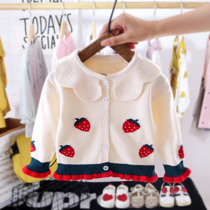 [352274] - Atasan Jaket Fashion Trendy - Motif Plain Strawberry