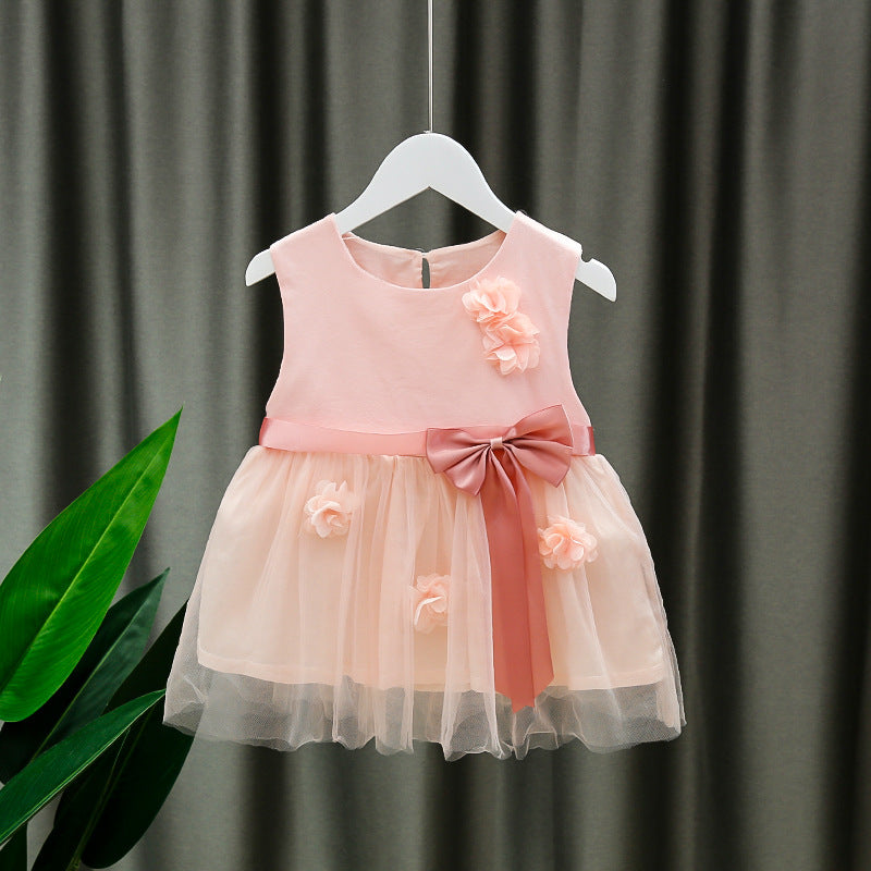 [352307] - Beautiful Dress Fashion Anak Perempuan - Motif Flower Ribbon