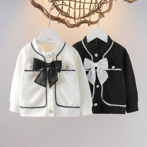 [352316] - Atasan Jaket Cardigan Gaya Korea Anak Perempuan - Motif Neat Strip
