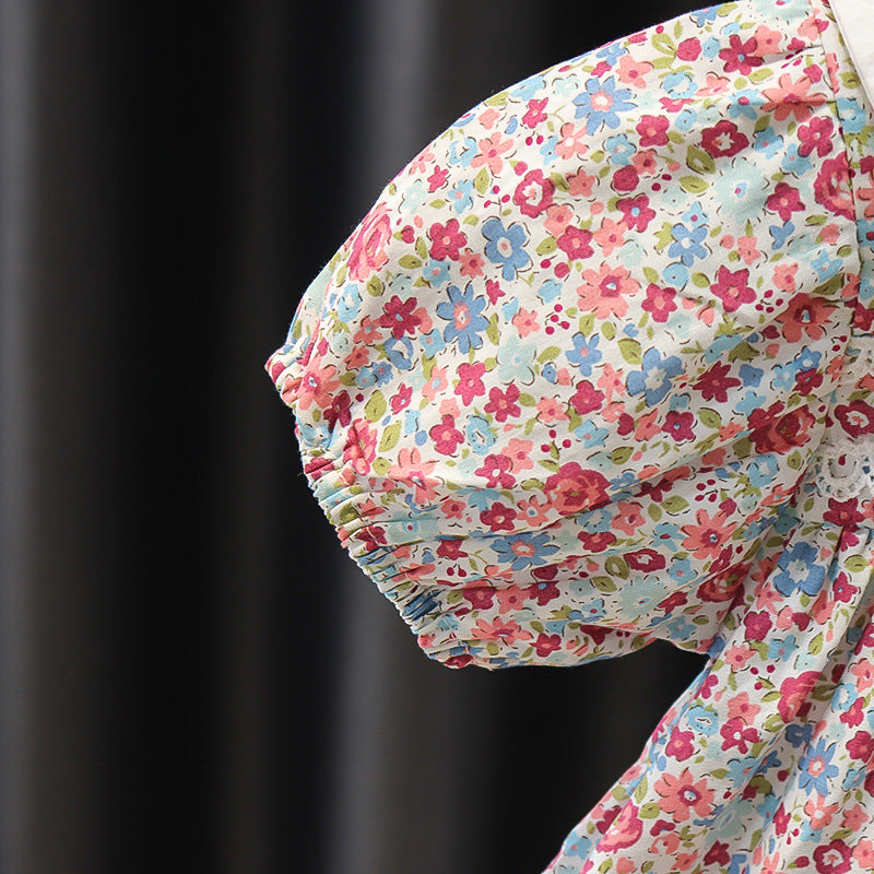 [352359] - Mini Dress Lengan Pendek + CD Anak Perempuan - Real Flowers