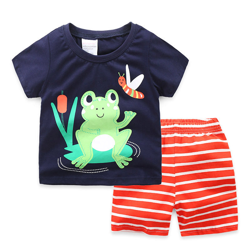 [354339] - Baju Setelan Street Wear Anak Sleek Style - Motif Friendly Frog