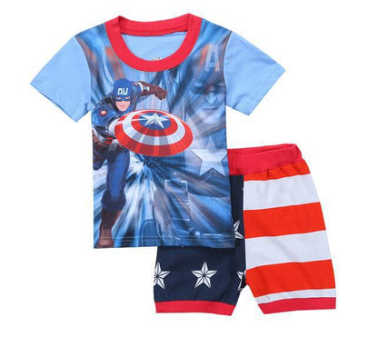 [354415] - Baju Setelan Street Wear Anak Import - Motif Captain America